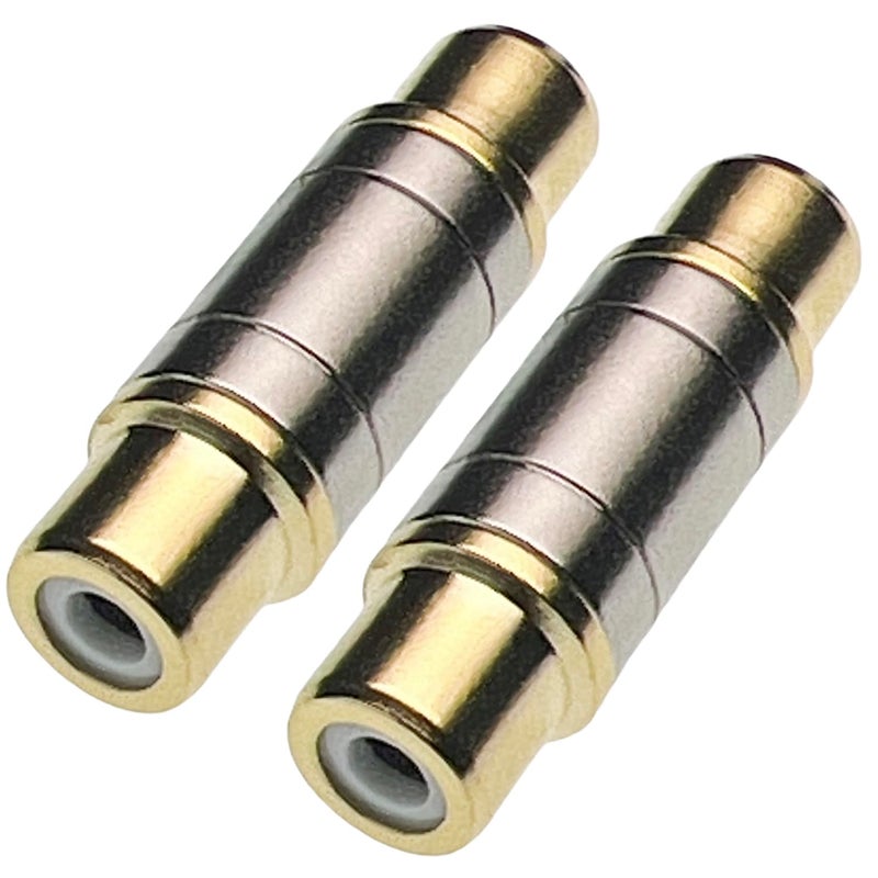 CESS Gold RCA Female to RCA Female Coupler Adapter Connector (2 Pack) - Image 2